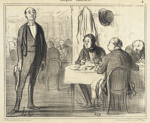 Is het de jongen?... door Honoré Daumier