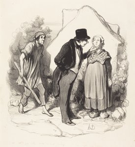 Zou uw man jaloers zijn... door Honoré Daumier