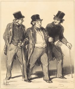 Het lijkt mij dat ik... een... hond... zonder muilkorf zie!... door Honoré Daumier