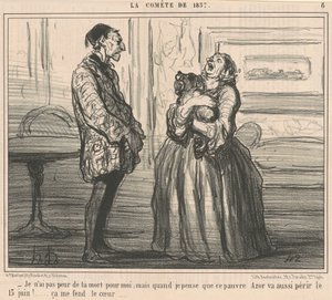 Ik ben niet bang voor de dood voor mezelf... door Honoré Daumier