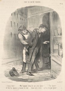 Ik wil drinken! Maar ik zeg je ... door Honoré Daumier
