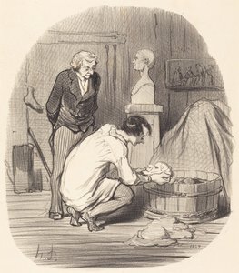 De Kunstenaar - Dat is Klaar!... door Honoré Daumier