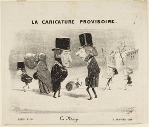 De sneeuw door Honoré Daumier