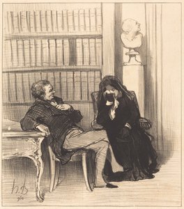 De weduwe door Honoré Daumier