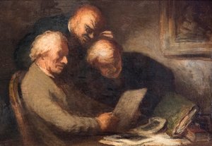 De printliefhebber door Honore Daumier