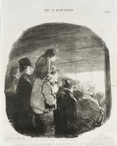 Het schouwspel is goed voor het volk van Parijs... door Honoré Daumier