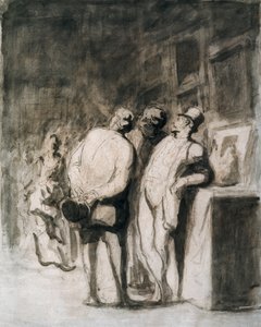 De drie kenners door Honoré Daumier