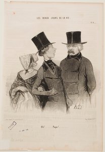 Oeps... Papa!... door Honoré Daumier