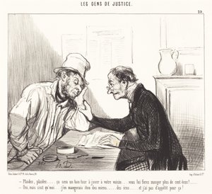 Pleiten... dat zal een goede grap zijn... door Honoré Daumier