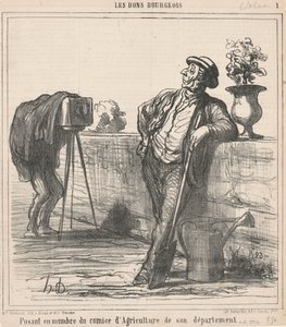 Poseren als lid van de landbouwcommissie... door Honoré Daumier