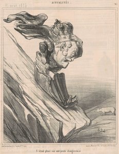 Zich op een gevaarlijke helling geplaatst hebbend door Honoré Daumier
