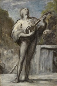 De troubadour door Honoré Daumier