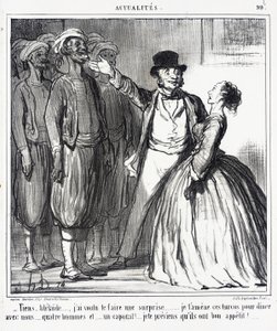 Kijk, Adélaïde... ik wilde je verrassen... door Honoré Daumier