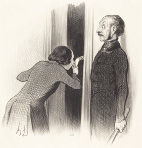 Een te gelukkige minnaar door Honoré Daumier
