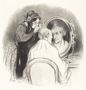 Een Heer die te Jong Wordt Gemaakt door Honoré Daumier