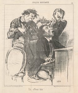 Un affeux trio door Honoré Daumier