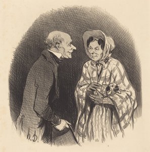 Een Nieuwe Kennis door Honoré Daumier