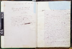 Eerste pagina en toewijding aan Madame Hanska van 