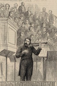 Portret van de violist en componist Joseph Joachim 1831-1907, 1877 door Horace Harral