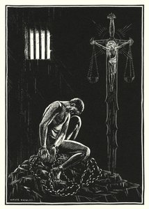 Illustratie voor De Bergrede (gravure) door Horace J. Knowles