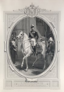 Paardenportret van Napoleon 3 door Horace Vernet