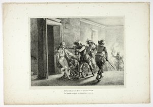 En al snel dit woedende monster in de zij... door Horace Vernet