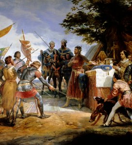 Frans-Engelse Oorlog: de Slag bij Bouvines op 27 juli 1214 door Emile Jean Horace Vernet