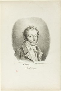 Portret van Carle Vernet door Emile Jean Horace Vernet