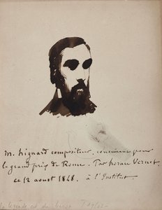 Portret van de componist Aristide Hignard 1822-1898, 1848