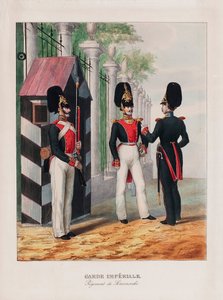 Het Semenovsky Life-Guards Regiment, eerste kwart van de 19e eeuw