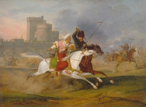Turk en Kozak, 1809 door Emile Jean Horace Vernet