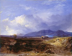 Een veedrijversweg in de westelijke Hooglanden door Horatio McCulloch