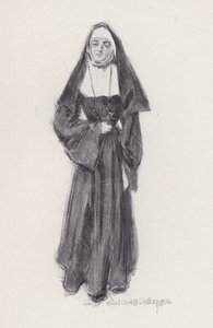 Illustratie voor Evangeline, een verhaal van Arcadie, door Henry Wadsworth Longfellow door Howard Chandler (after) Christy