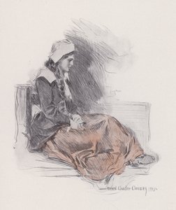 Illustratie voor Evangeline, Een Verhaal van Arcadie, door Henry Wadsworth Longfellow door Howard Chandler (after) Christy