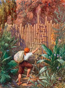 Illustratie voor Robinson Crusoe door Howard Davie