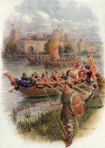 Koning Edgar op de Rivier Dee door Howard Davie