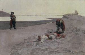 Dode mannen vertellen geen verhalen, 1899 door Howard Pyle