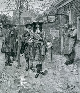 Gouverneur Andros en het volk van Boston, gegraveerd door A. Whitney, uit Harper