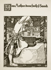 Hoe Arthur het zwaard trok, illustratie uit 
