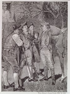 Paul Revere in Lexington, uit Harper