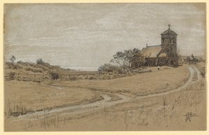 Tekening, Landschap, 1880-90 door Howard Russell Butler