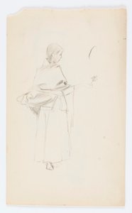 Zonder titel (Bloemenmeisje) door Howard Russell Butler