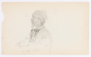 Zonder titel (Hoofd van man met baard) door Howard Russell Butler