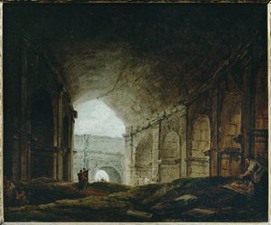 Interieur van het Colosseum, Rome ...