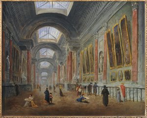 Renovatieproject voor de Grande Galerie du Louvre, rond ...