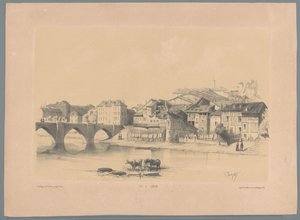 Zicht op Limoges aan de Vienne