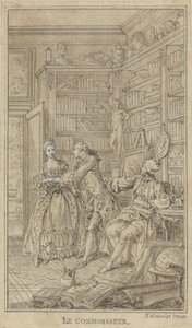 Le Connoisseur door Hubert Francois Gravelot