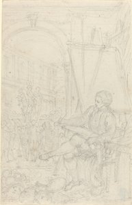 Zelfportret door Hubert Francois Gravelot
