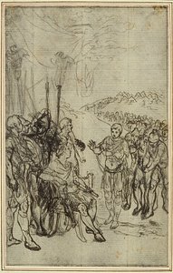Studie voor Lucains "La Pharsale", Canto IV door Hubert Francois Gravelot