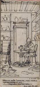Studie voor vignet-frontispiece in Poncelot
